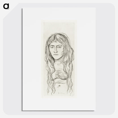Woman with Long Hair Poster.