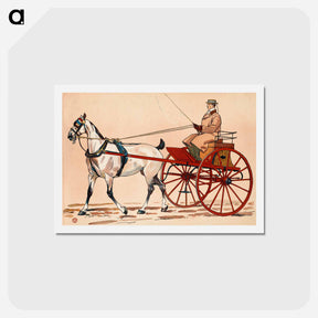 アートポストカード-Exercising cart - エドワード ペンフィールド Postcard.