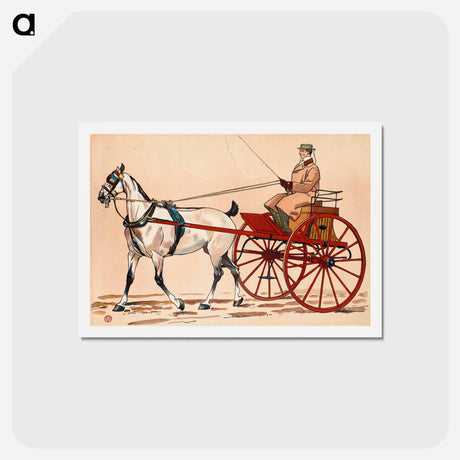アートポストカード-Exercising cart - エドワード ペンフィールド Postcard.