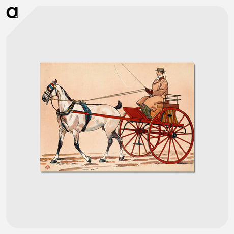 アートポストカード-Exercising cart - エドワード ペンフィールド Postcard.