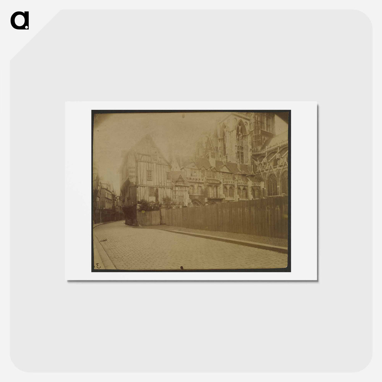 アートポストカード-Rouen, Coin de la Rue Saint-Romain, La Maîtrise
 - ウジェーヌ アジェ Postcard.