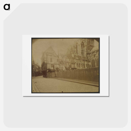 アートポストカード-Rouen, Coin de la Rue Saint-Romain, La Maîtrise
 - ウジェーヌ アジェ Postcard.