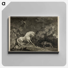アートパネル-A Horse Affrighted by a Lion
 - ジョージ スタッブス Canvas.