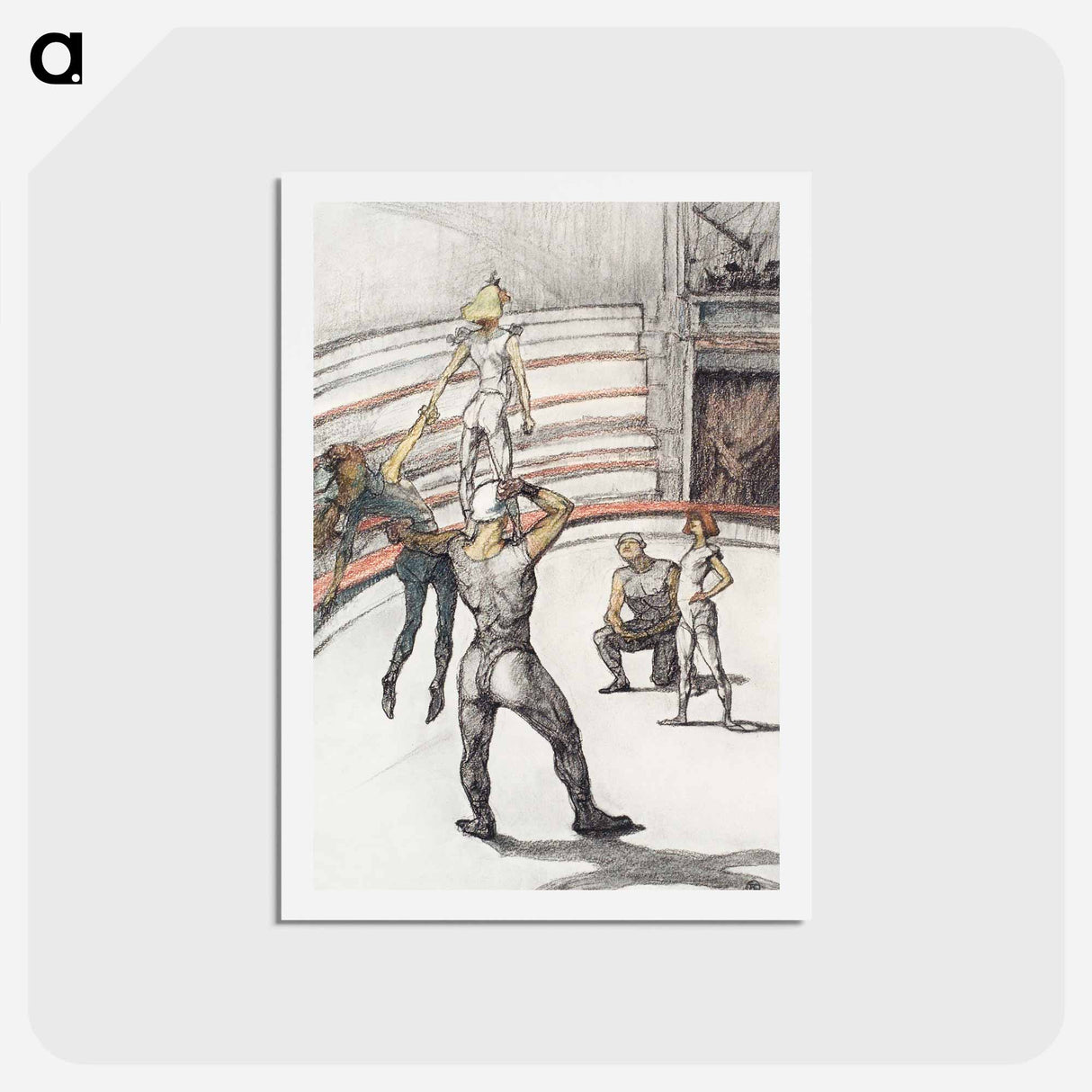 アートポストカード-Travail de Tapis - アンリ ド トゥールーズ ロートレック Postcard.