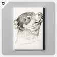 アートパネル-Head of a sleeping dog - ジャン ベルナール Canvas.