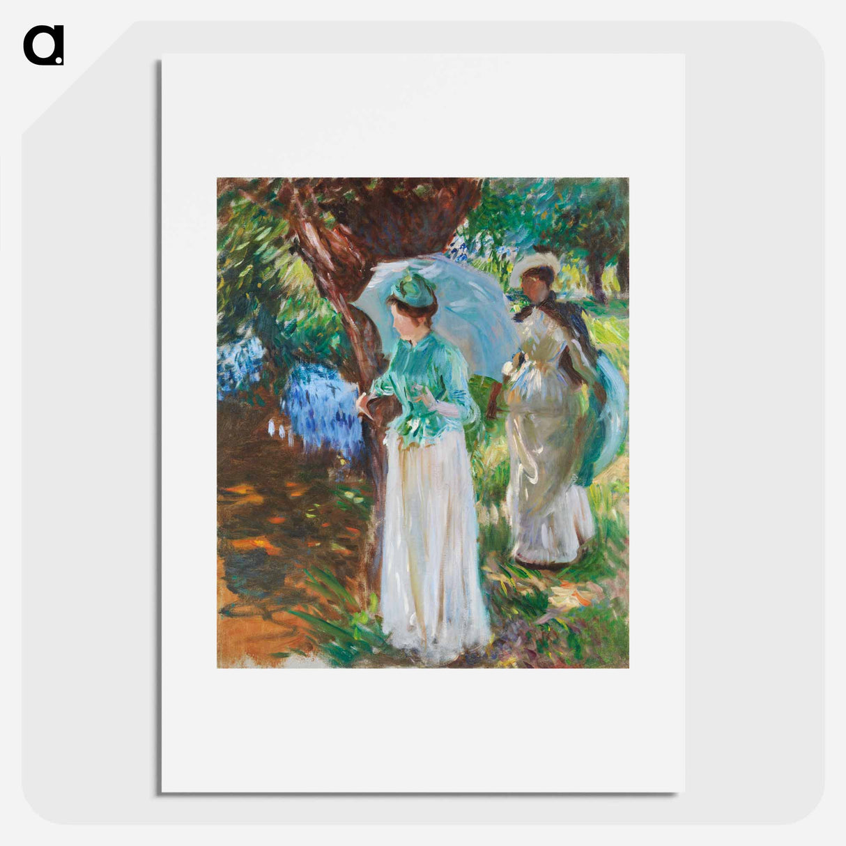 Two Girls with Parasols - John Singer Sargent Poster.