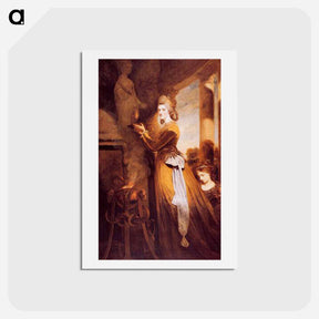 アートポストカード-Mrs. Peter Beckford - ジョシュア レノルズ Postcard.