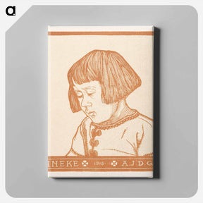 アートパネル-Portrait of Ineke Broekman - ユリー デ フラーハ Canvas.