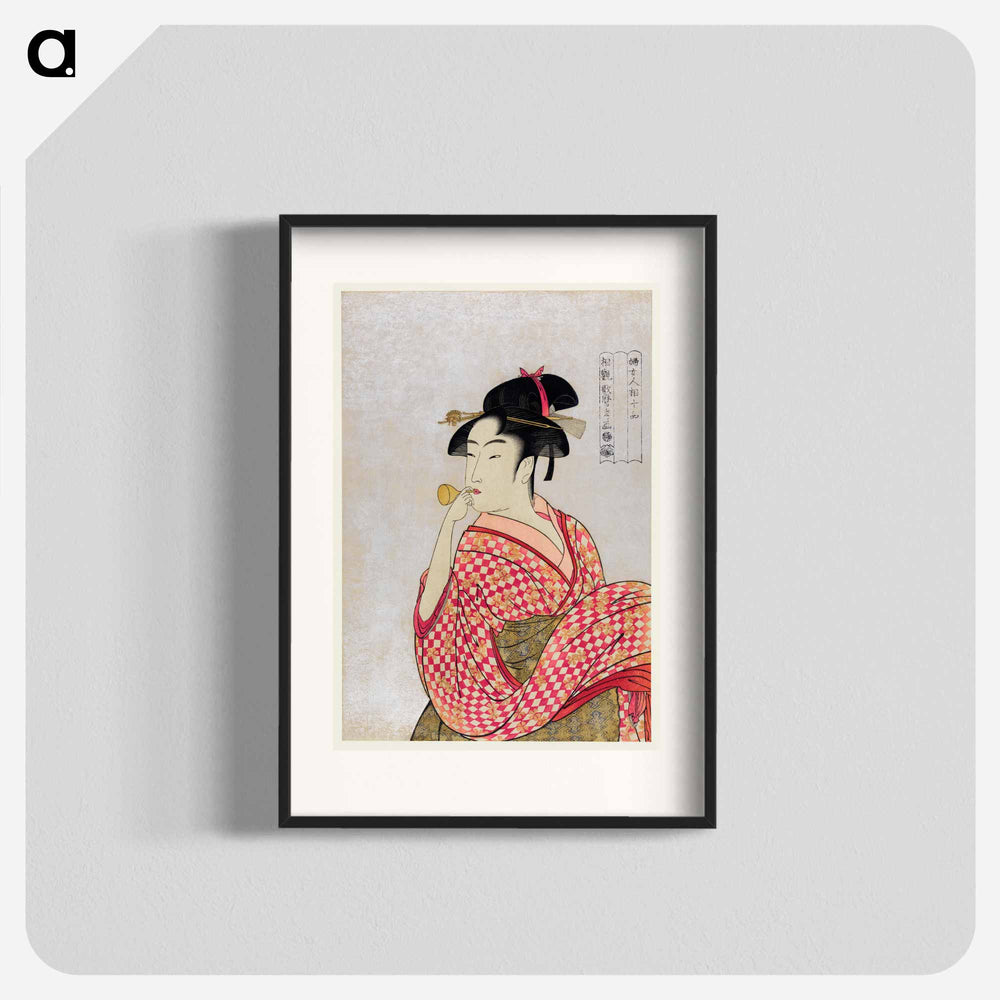 Poppen o Fuku Musume - 喜多川 歌麿 Poster.