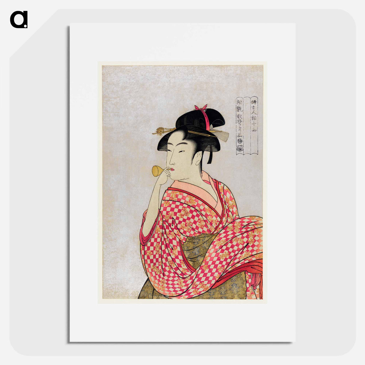 Poppen o Fuku Musume - 喜多川 歌麿 Poster.