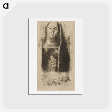 アートポストカード-Princess Maleine (The Little Madonna) - オディロン ルドン Postcard.