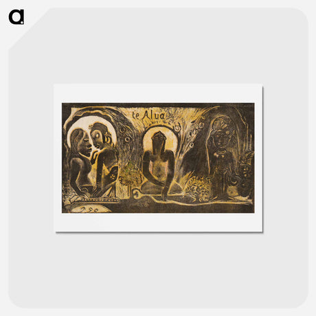 アートポストカード-The God (Te atua) - ポール ゴーギャン Postcard.