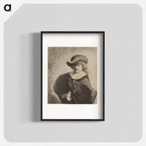 アートポスター-Rembrandt Wearing a Soft Hat Cocked - レンブラント ファン レイン Poster.