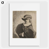 アートポスター-Rembrandt Wearing a Soft Hat Cocked - レンブラント ファン レイン Poster.