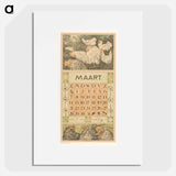 Calendar with children in the background - Theo van Hoytema Poster.