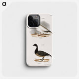 Snow Goose (Anser hyperboreus) 239. Brant (Anser bernicla) illustration from Zoology of New York by James Ellsworth De Kay - ニューヨークの動物学 Phone Case.