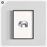 アートポスター-Elephant Engraving
 - 大英図書館 Poster.