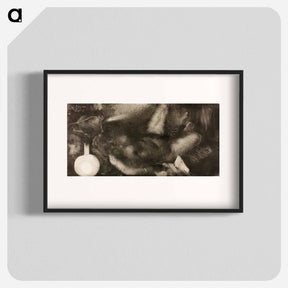 アートポスター-Woman Reclining on Her Bed - エドガー ドガ Poster.