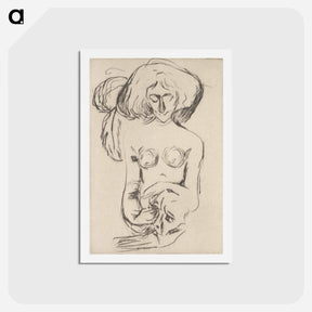 アートポストカード-Cruelty - エドヴァルド ムンク Postcard.