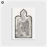 アートポストカード-Saint Philip Baptising the Eunuch - エドワード バーン ジョーンズ Postcard.