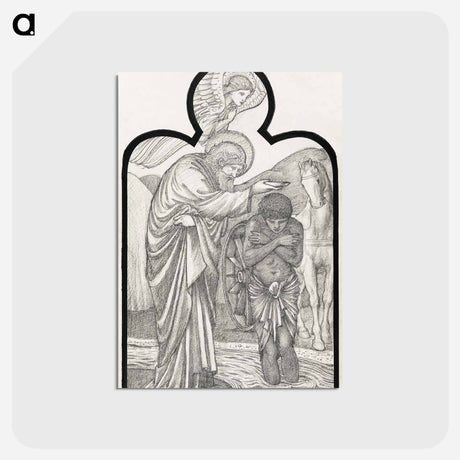 アートポストカード-Saint Philip Baptising the Eunuch - エドワード バーン ジョーンズ Postcard.