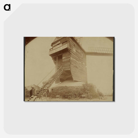 アートポストカード-Montmartre, Moulin de la Galette, Rue Lepic
 - ウジェーヌ アジェ Postcard.