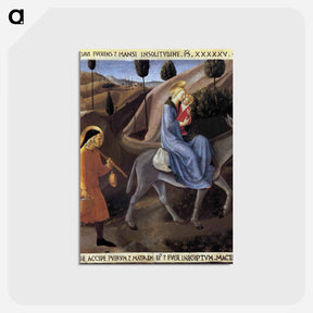 アートポストカード-Flight into Egypt - フラ アンジェリコ Postcard.