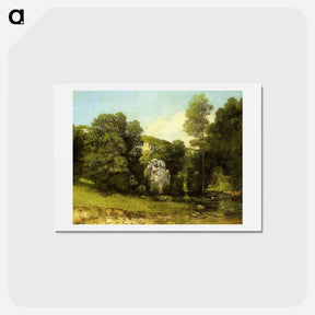 アートポストカード-The Stream in Bremen - ギュスターヴ クールベ Postcard.
