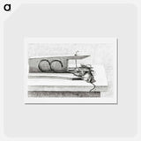アートポストカード-Mouse in a mousetrap - ジャン ベルナール Postcard.