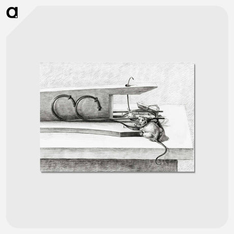 アートポストカード-Mouse in a mousetrap - ジャン ベルナール Postcard.