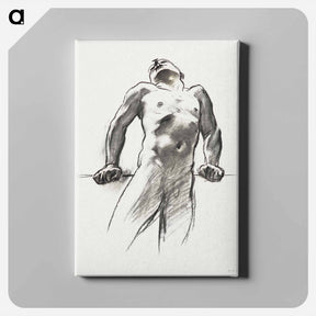 アートパネル-Man Standing, Head Thrown Back - ジョン シンガー サージェント Canvas.
