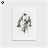 アートポストカード-Man Standing, Head Thrown Back - ジョン シンガー サージェント Postcard.