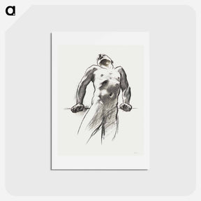 アートポストカード-Man Standing, Head Thrown Back - ジョン シンガー サージェント Postcard.