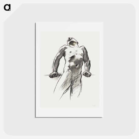 アートポストカード-Man Standing, Head Thrown Back - ジョン シンガー サージェント Postcard.