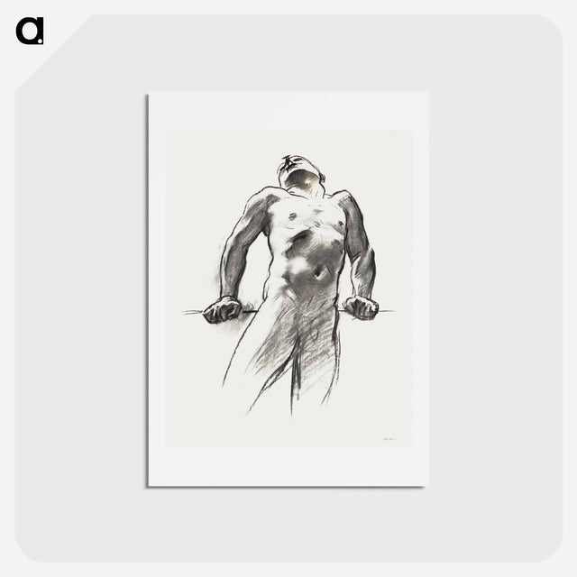 アートポストカード-Man Standing, Head Thrown Back - ジョン シンガー サージェント Postcard.