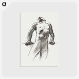 アートポストカード-Man Standing, Head Thrown Back - ジョン シンガー サージェント Postcard.