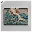 アートパネル-Hokusai's Gedicht von Kakinomoto No Hitomaro - 葛飾 北斎 Canvas.