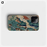 Hokusai's Masterpiece of Kakinomoto No Hitomaro - Katsushika Hokusai Phone Case.