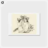 アートポストカード-Two Sitting Maori Women - ポール ゴーギャン Postcard.