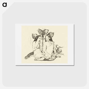 アートポストカード-Two Sitting Maori Women - ポール ゴーギャン Postcard.