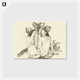 アートポストカード-Two Sitting Maori Women - ポール ゴーギャン Postcard.