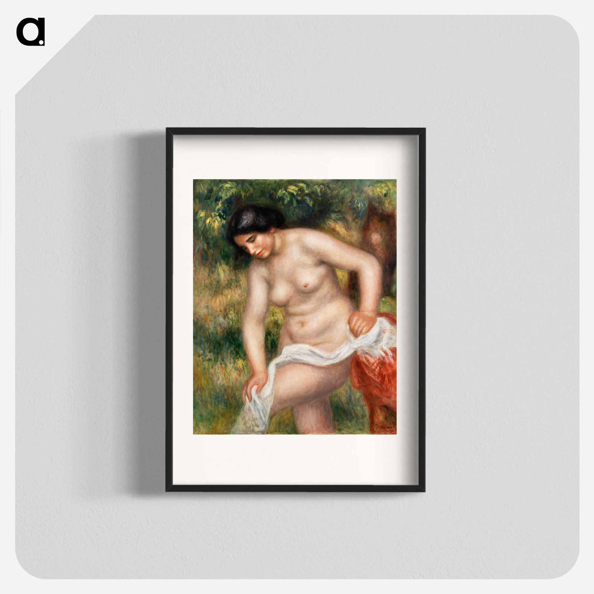 Bather Drying Herself - ピエール オーギュスト ルノワール Poster.