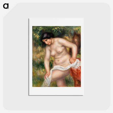 アートポストカード-Bather Drying Herself - ピエール オーギュスト ルノワール Postcard.