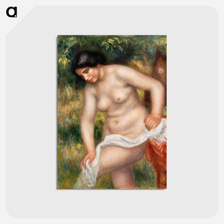 アートポストカード-Bather Drying Herself - ピエール オーギュスト ルノワール Postcard.