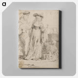 アートパネル-Death Appearing to a Wedded Couple from an Open Grave - レンブラント ファン レイン Canvas.