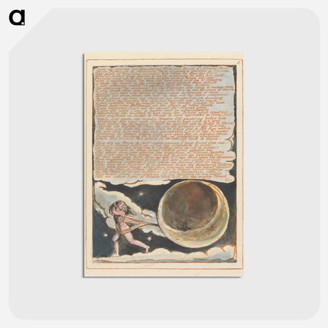 アートポストカード-Jerusalem, Plate 8, "Rose up against me...." - ウィリアム ブレイク Postcard.