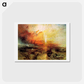 アートポストカード-The Slave Ship - ウィリアム ターナー Postcard.