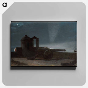 アートパネル-Searchlight on Harbor Entrance, Santiago de Cuba - ウィンスロー ホーマー Canvas.