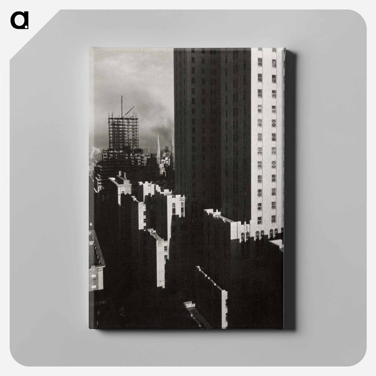 From My Window at the Shelton, West - アルフレッド スティーグリッツ Canvas.