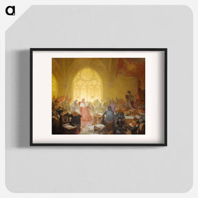 アートポスター-Slav Epic Izzy of Bojevradi, King of the Hussites - Treaties must be respected - アルフォンス ミュシャ Poster.